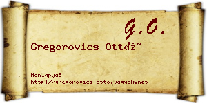 Gregorovics Ottó névjegykártya